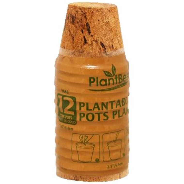 2.5" Fiber Grow Pots - 12 Pack