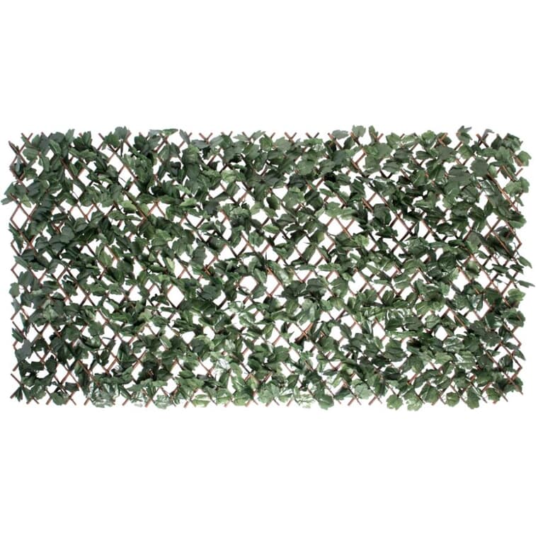 Treillis de jardin en forme de saule de 36 x 72 po, avec feuilles de lierre artificielles