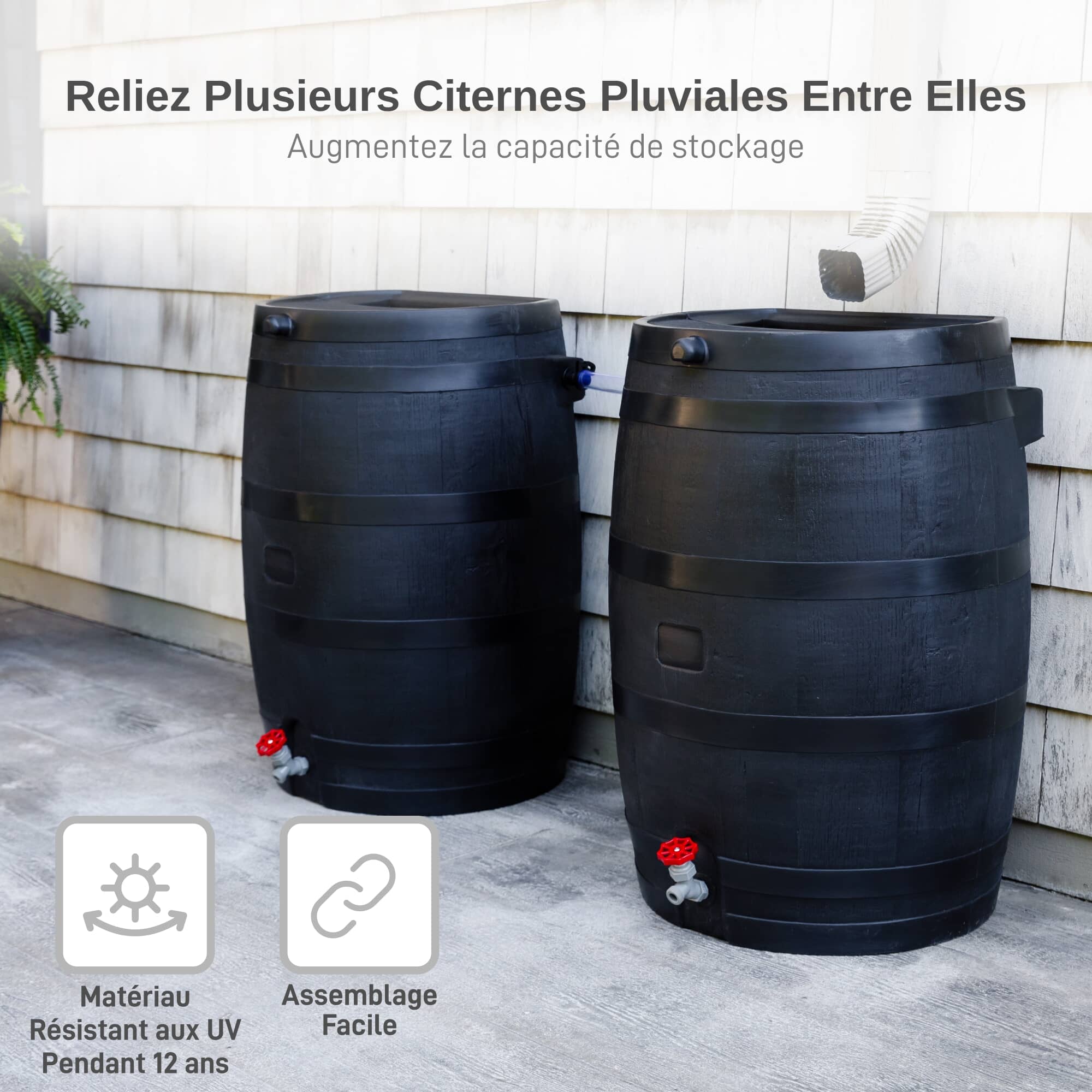 Robinet de baril de pluie - V BESTLIFE - Laiton - Facile à installer