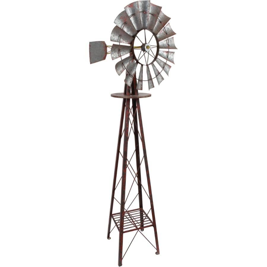 MOONRAYS Galvanized Windmill Windspinner | Home Hardware