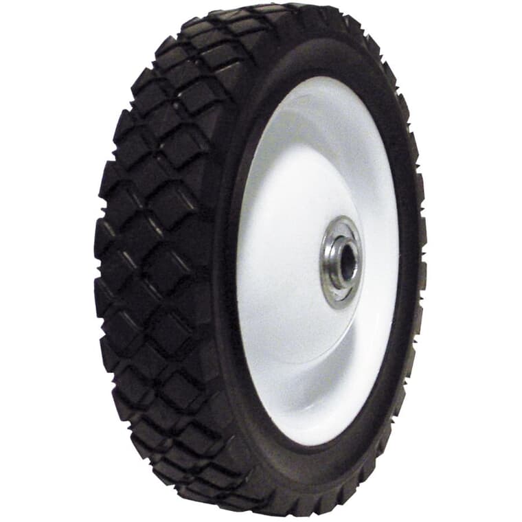 7" x 1.5" x .5" Plastic Wheel, with Rubber Tire