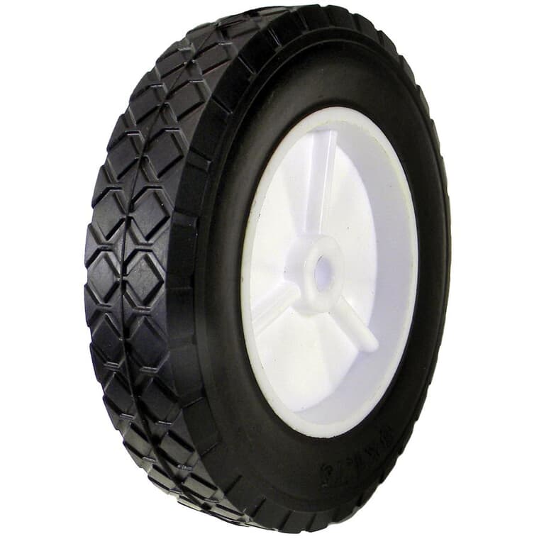 8" x 1.5" x .5" Plastic Wheel, with Rubber Tire
