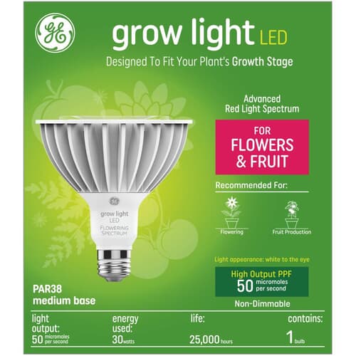 Advanced Red Spectrum PAR38 LED Grow Light - 30 W