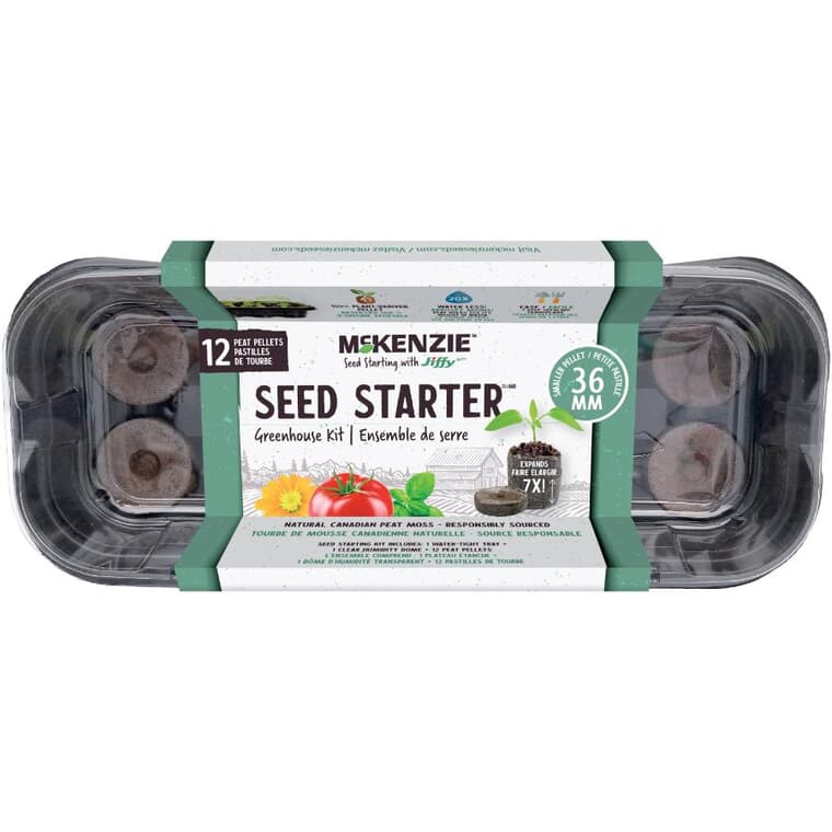 Seed Tray Starter Kit with 12 Peat Pellets