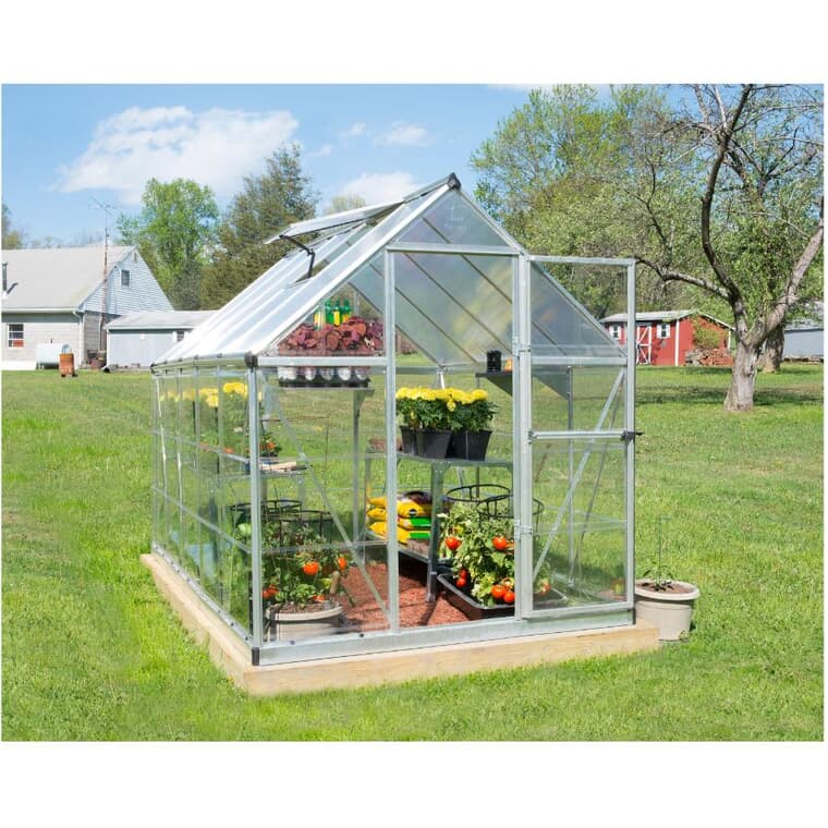 6' x 10' Silver Hybrid Greenhouse