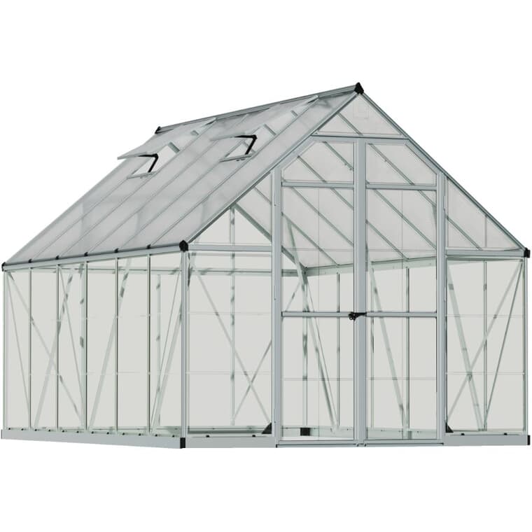 8' x 12' Silver Hybrid Greenhouse
