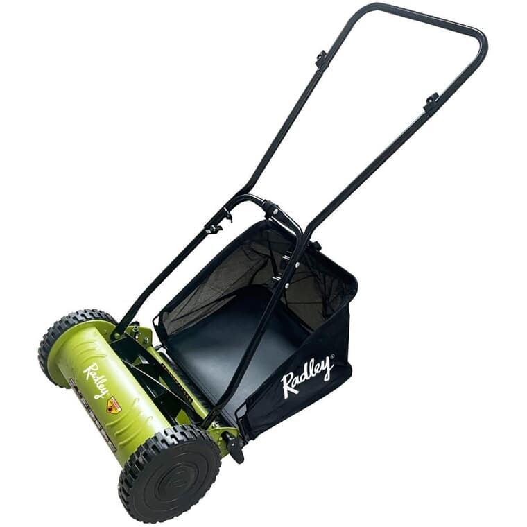15" Push Lawn Mower with Rear Bag - 5 Blades