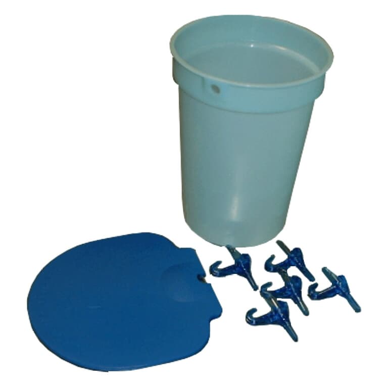2 Gal Poly Sap Bucket Kit, with Lid and Spouts