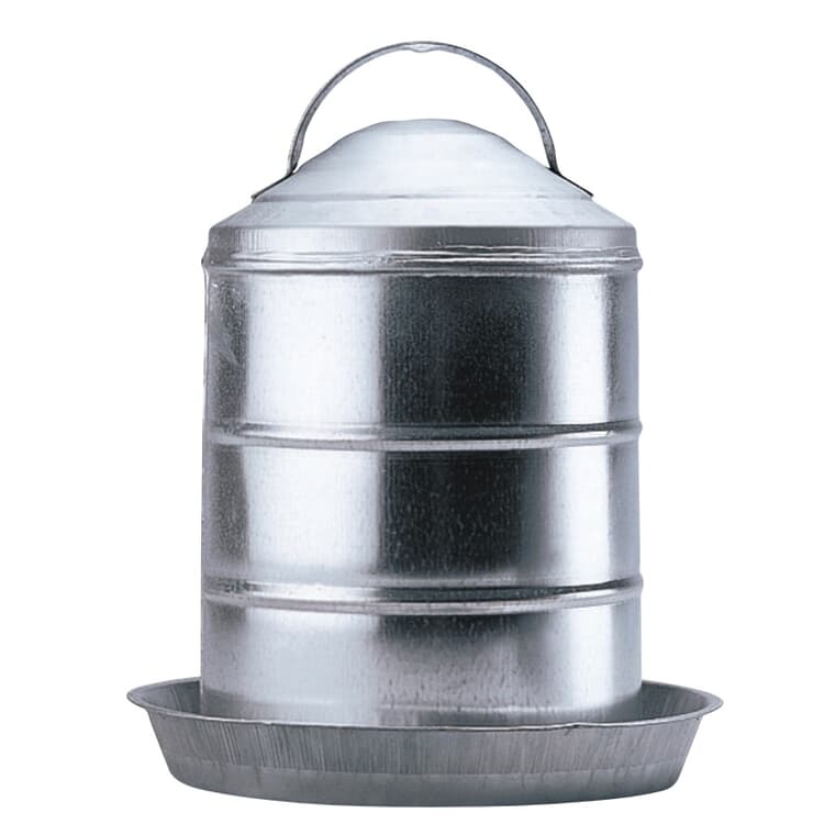 2 Gal Galvanized Poultry Waterer