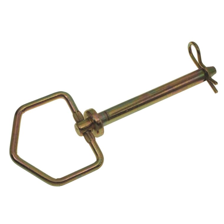 Forged Head Swivel Handle Hitch Pin with Clip - 3/8" x 4-1/4"