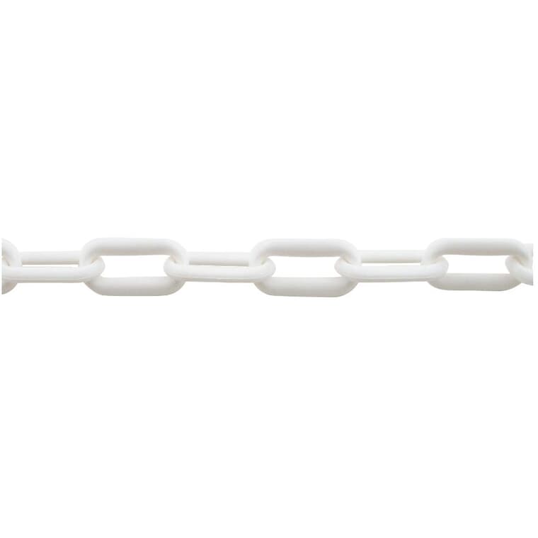 1' x 2" Plastic Chain - White