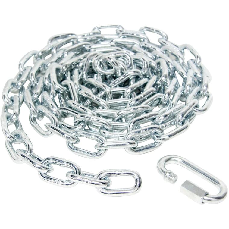 1/4" x 10' Grade 30 Coil Proof Chain - Zinc Plated