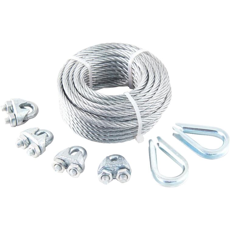 3/32" x 50' 7 x 7 Strands Galvanized Aircraft Cable