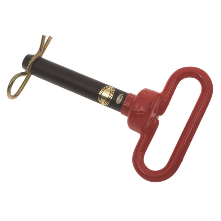 Red Head Hitch Pin with Clip - 3/4" x 4"