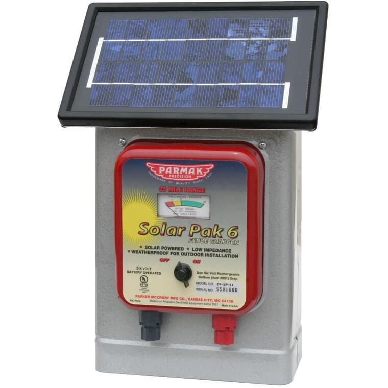 Solar Pak Low Impedance Battery-Operated Electric Fence Charger - 6V