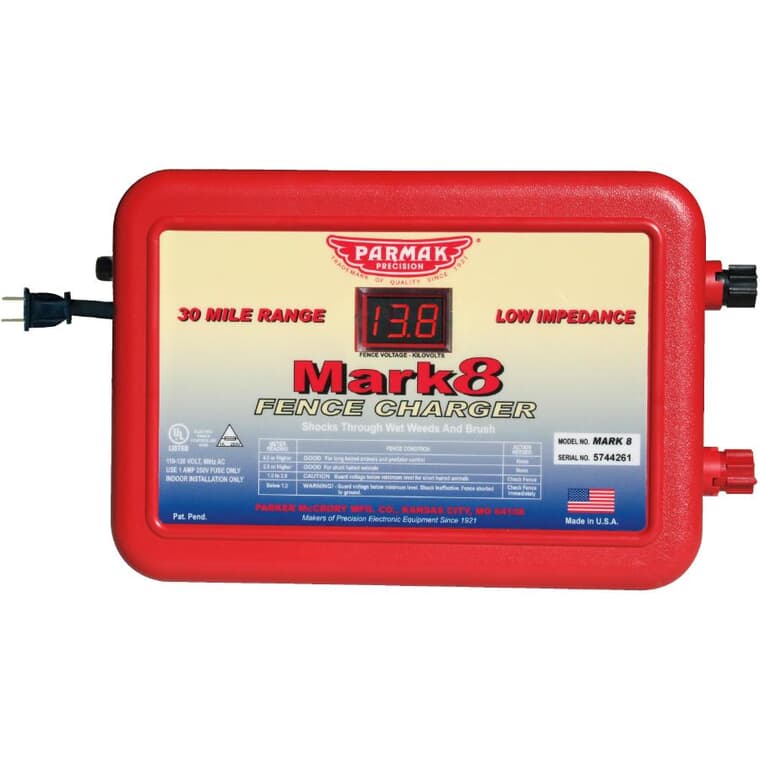 Mark 8 Low Impedance AC-Operated Electric Fence Charger - 110 - 120V