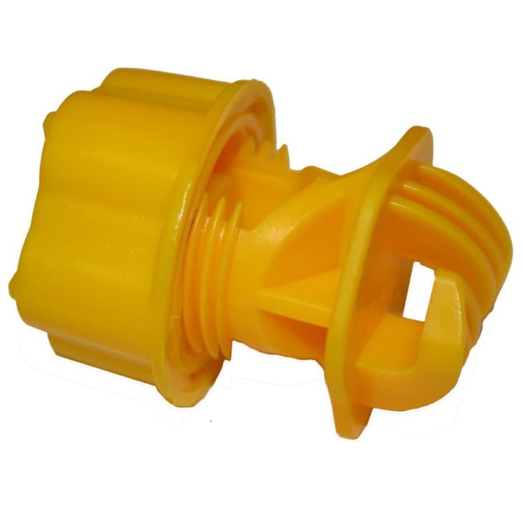 Paquet de 25 isolateurs jaunes pour poteau, câble ou corde
