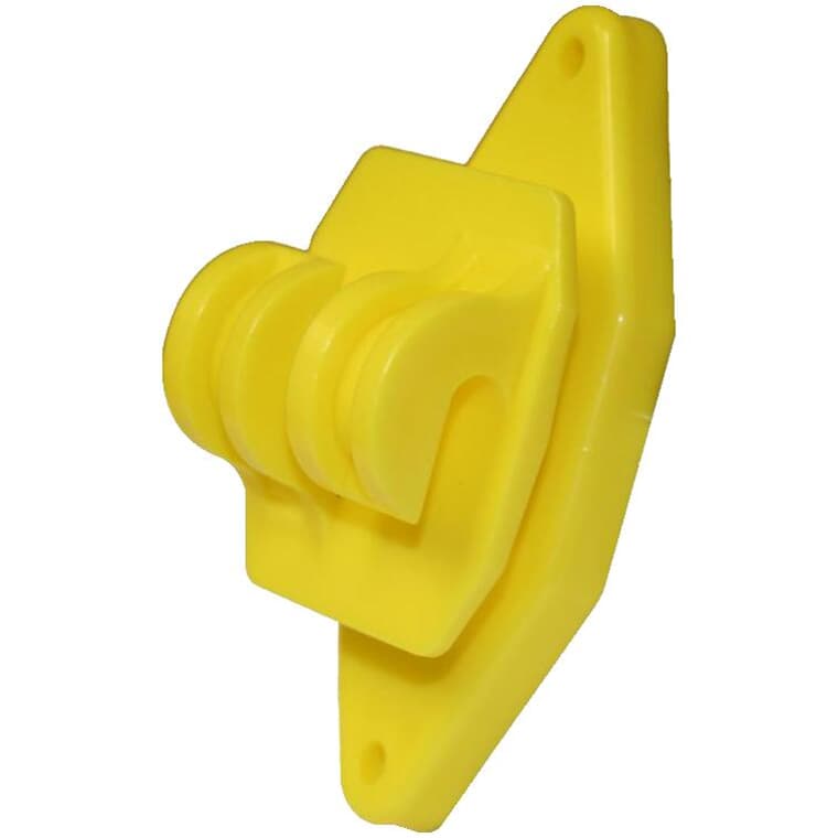 Wood Post Claw Insulator - Yellow, 25 Pack