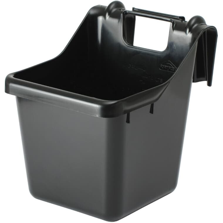 15L Black Over-The-Fence Feeder Bucket
