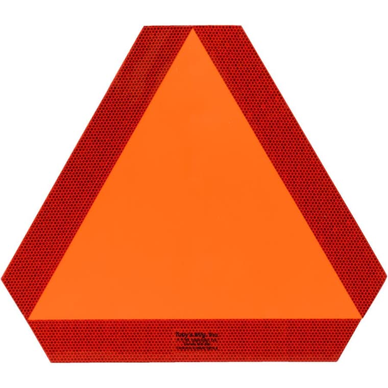 Plastic Slow Moving High Visibility Vehicle Sign - 12" x 12"