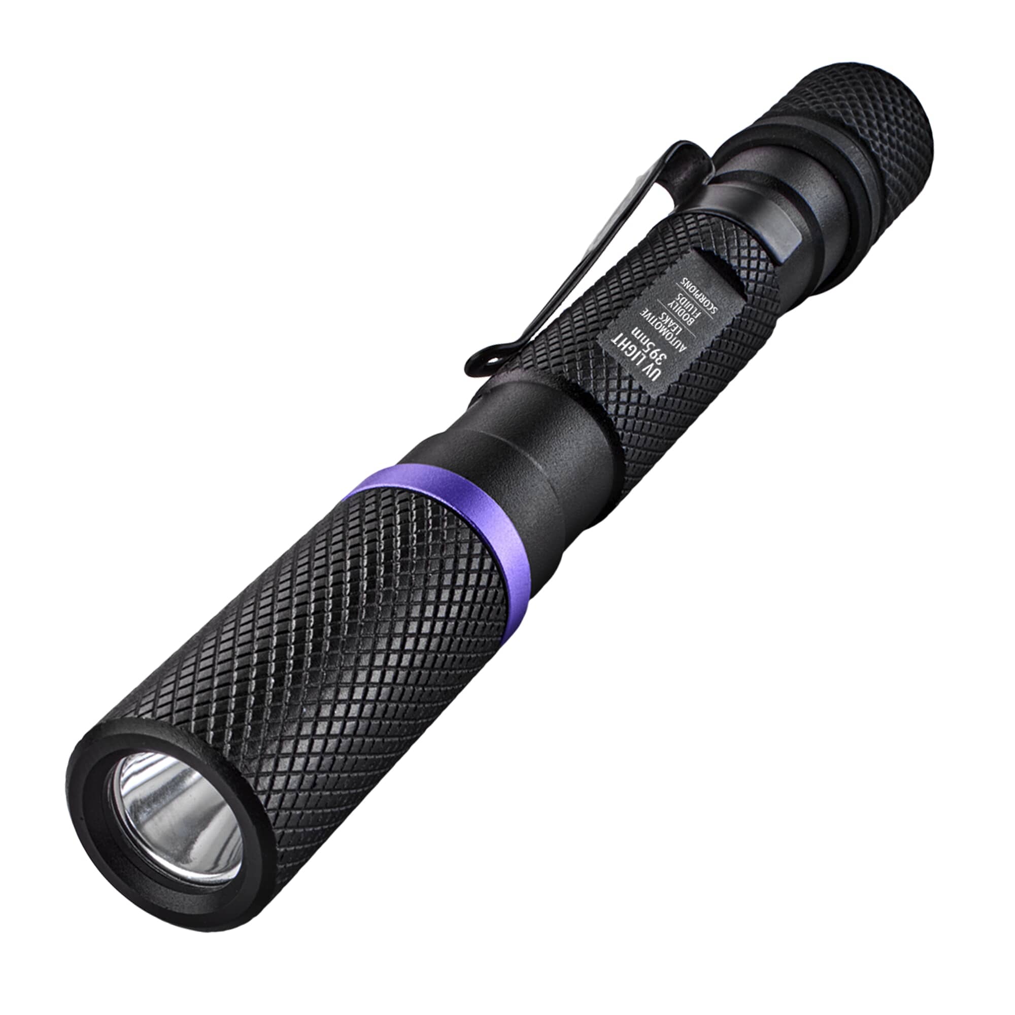 Visual Inspection Flashlight POLICE SECURITY FLASHLIGHTS UV Inspection Penlight Flashlight with 2 ...