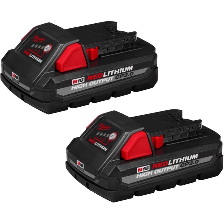 M18 18V Lithium-Ion High Output 3.0 Ah Redlithium Battery - 2 Pack