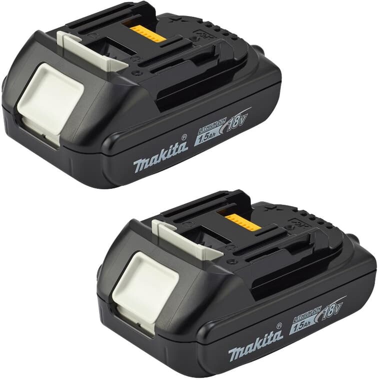 18V Lithium-Ion 1.5 Ah Battery - 2 Pack