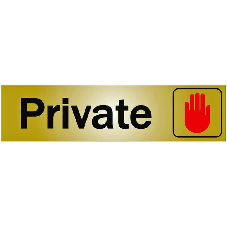 2" x 8" Metal Stick On Private Sign
