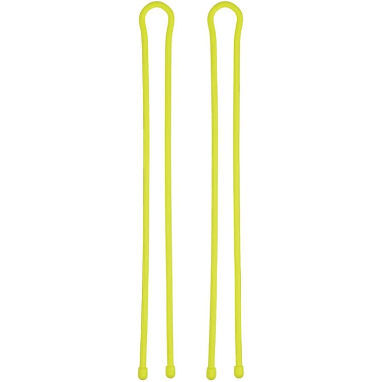 2 Pack 32" Neon Yellow Rubber Twist Ties