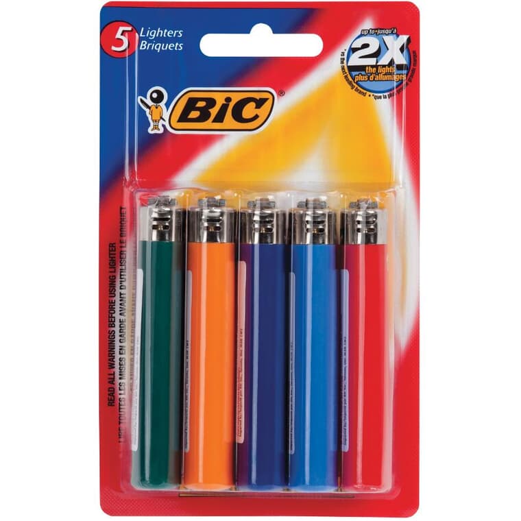 Child Guard Disposable Lighters - 5 Pack
