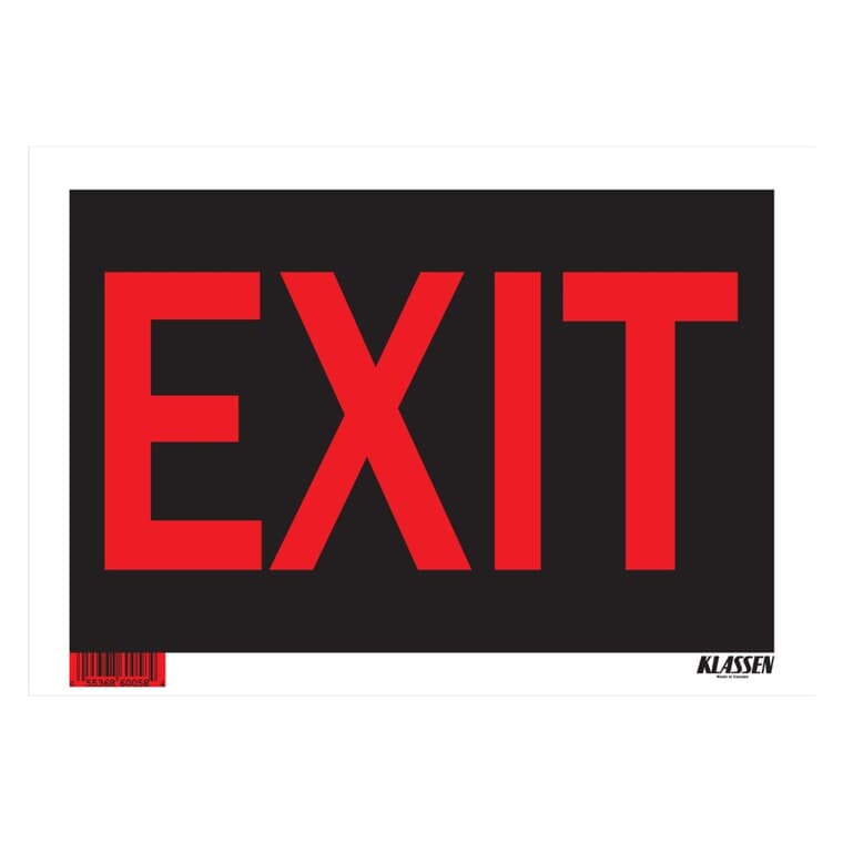8" x 12" High Impact Exit Sign