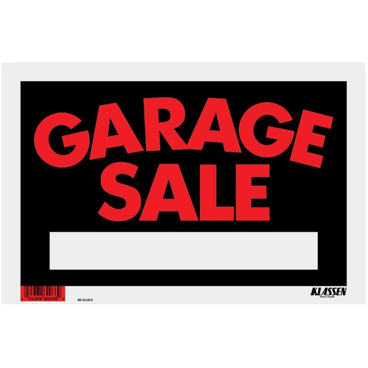 8" x 12" Garage Sale Sign