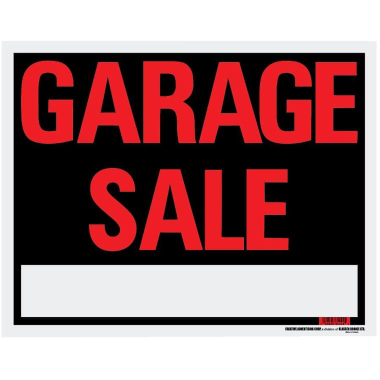 15" x 19" Garage Sale Sign