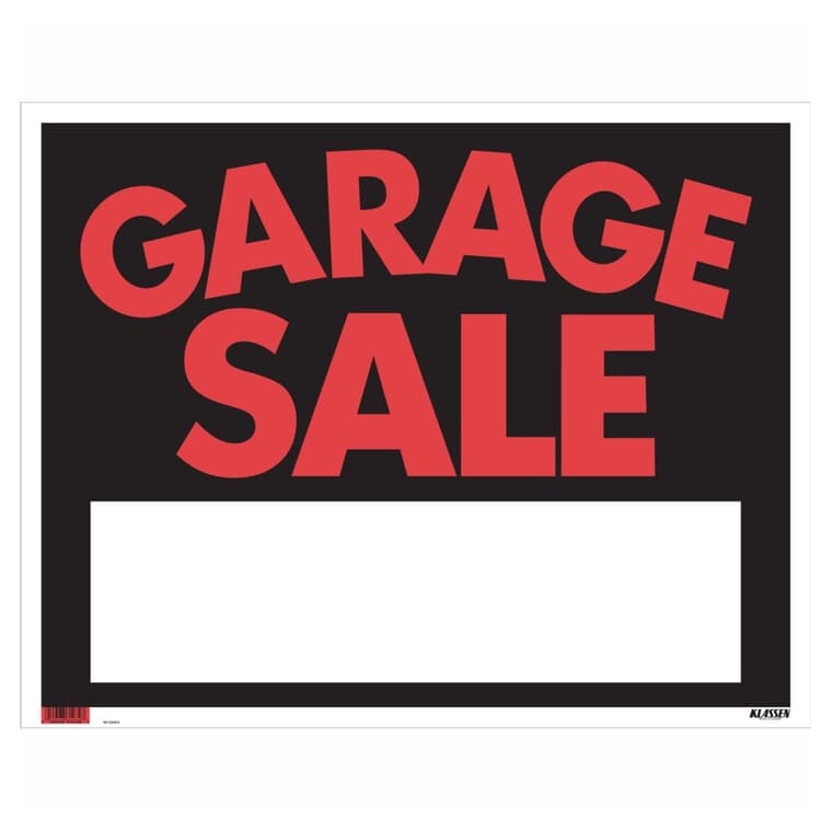 19" x 24" High Impact Garage Sale Sign