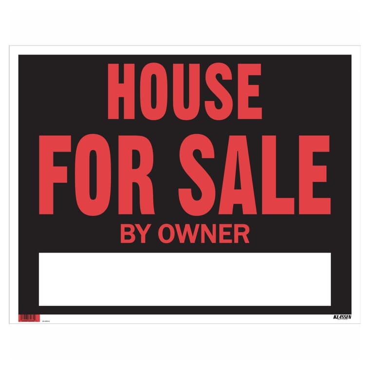 Affiche très visible de 19 po x 24 po, House For Sale