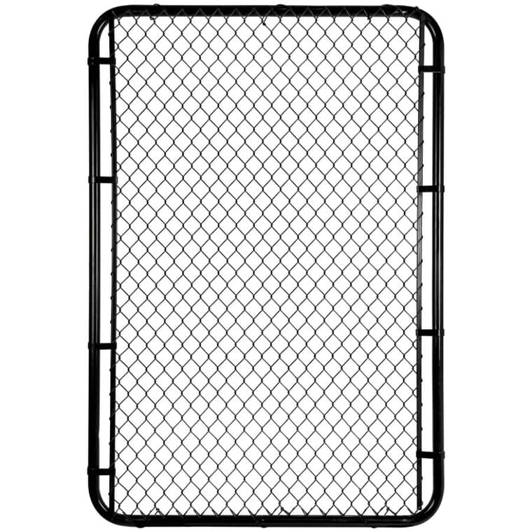 Barrière de clôture de 60 po de hauteur x 42 po de largeur à mailles de 1,5 po, noir, calibre 11