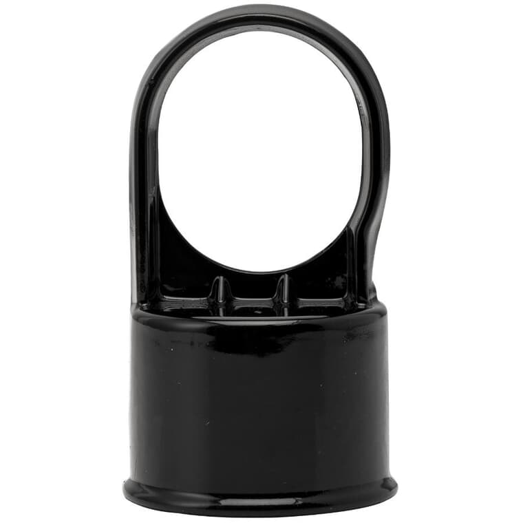 1-1/2" Black Line Fencing Post Cap - with 1-1/4" Ring