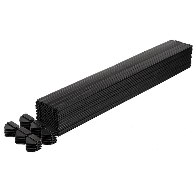 48" Black Chainlink Privacy Slats - 80 Pack