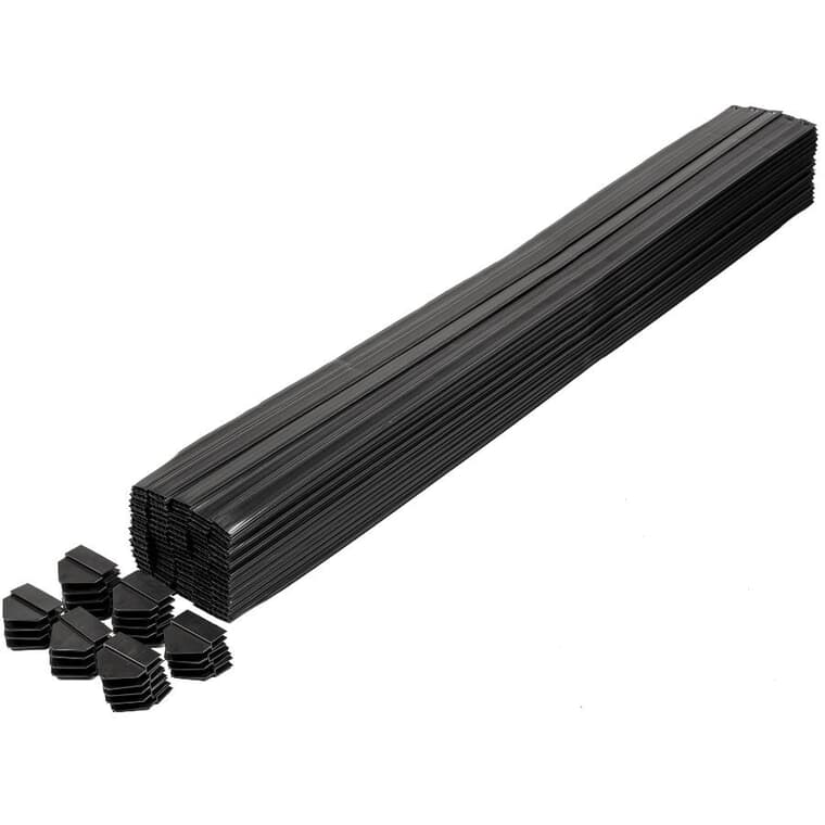 60" Black Chainlink Privacy Slats - 80 Pack