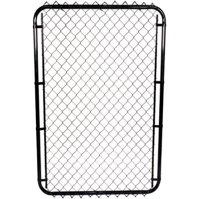 Master Halco 58 Hx24 To 72 W Adjustable 11 Gauge Black Chain Link Gate With 1 5 Squares Home Hardware Master Halco 58 Hx24 To 72 W Adjustable 11 Gauge Black Chain Link Gate With 1 5 Squares Home Hardware