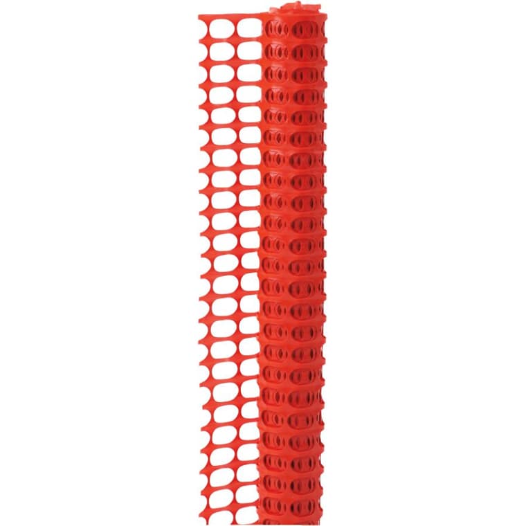 4' x 50' Orange Plastic Drift Control Snow Fence