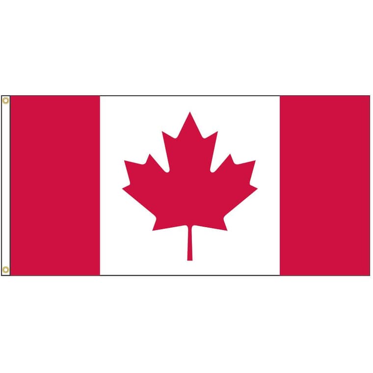 Drapeau du Canada avec deux oeillets, 27 x 54 po