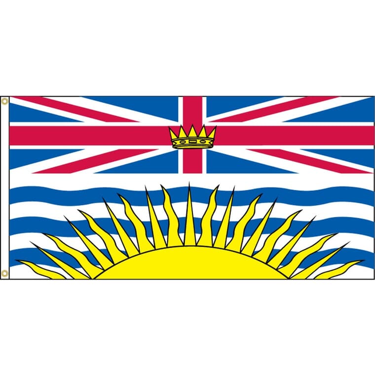 27" x 54" Duraknit British Columbia Provincial Flag