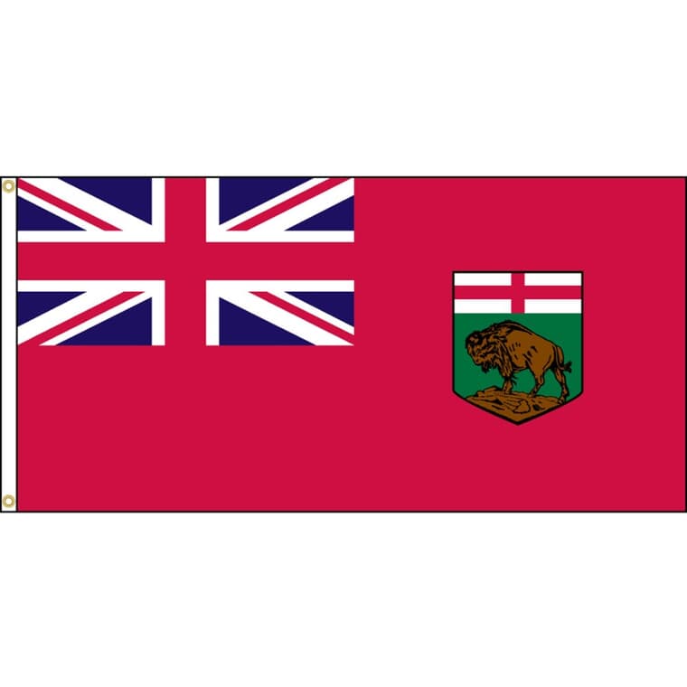 36" x 72" Duraknit Manitoba Provincial Flag
