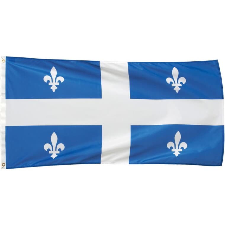 Drapeau du Québec Duraknit, 27 po x 54 po