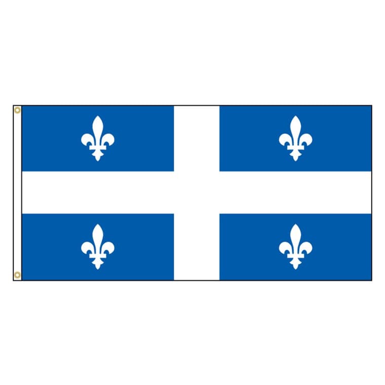 36" x 72" Duraknit Quebec Provincial Flag