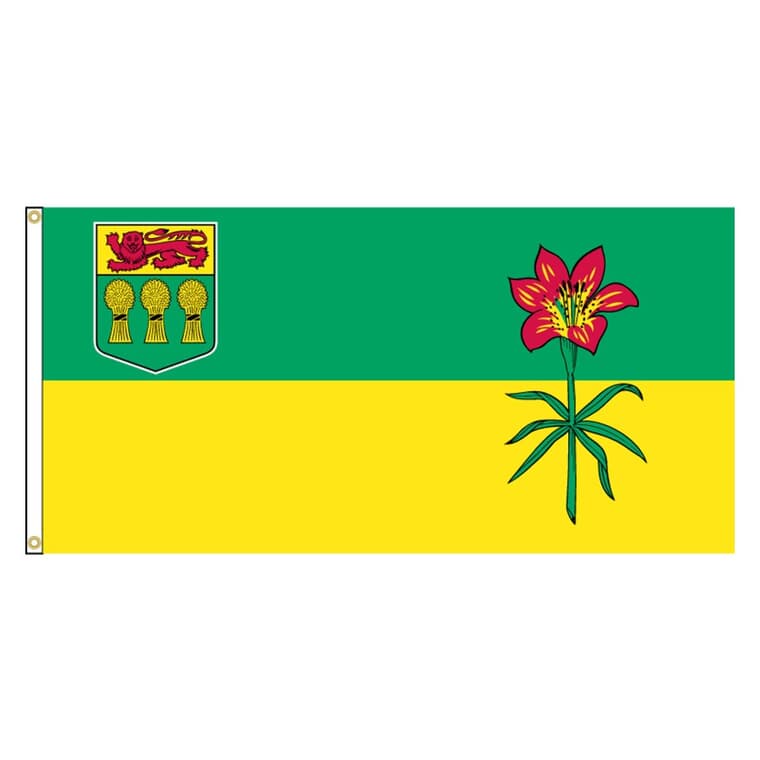 36" x 72" Duraknit Saskatchewan Provincial Flag