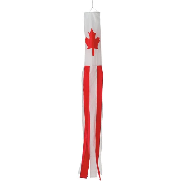 60" x 5.5" Nylon Canada Flag Windsock