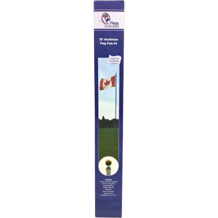 Flag Pole Kit - Aluminum, 20'