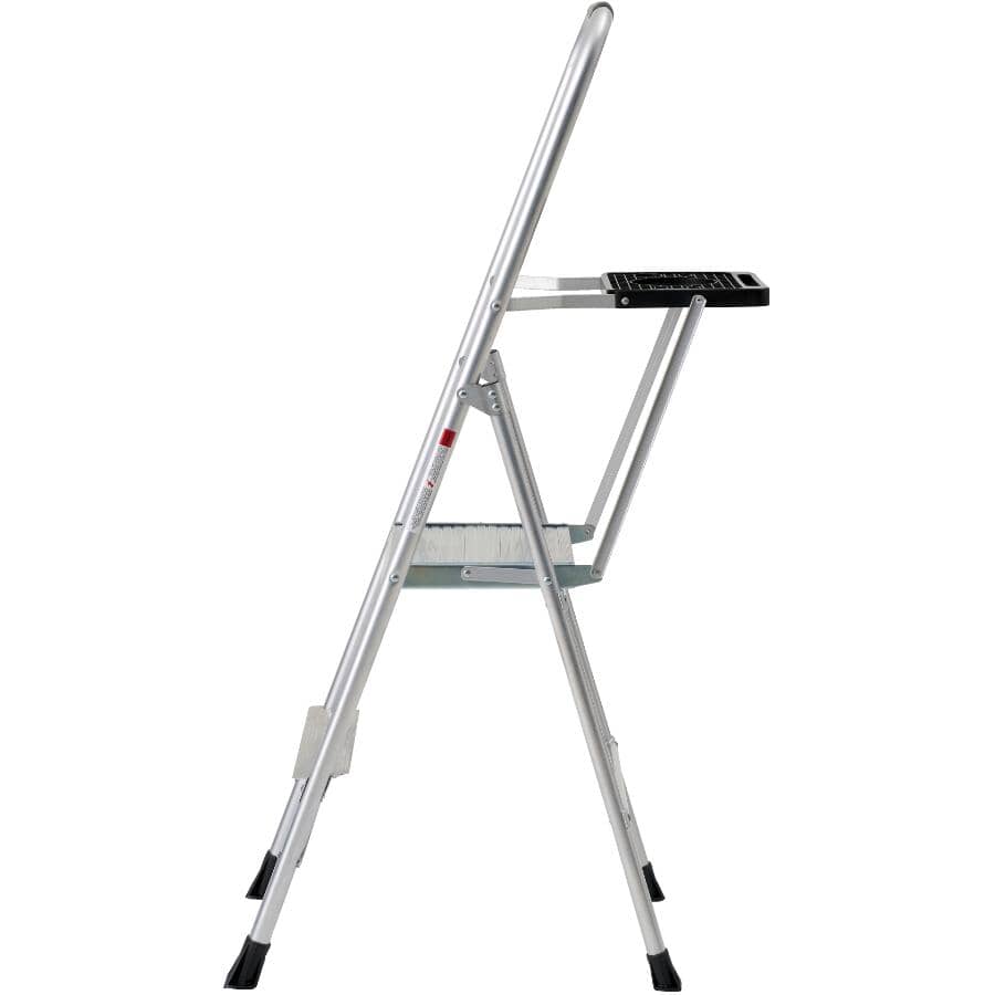 BENCHMARK 2 Step Aluminum Step Ladder, with Plastic Tray | Home Hardware